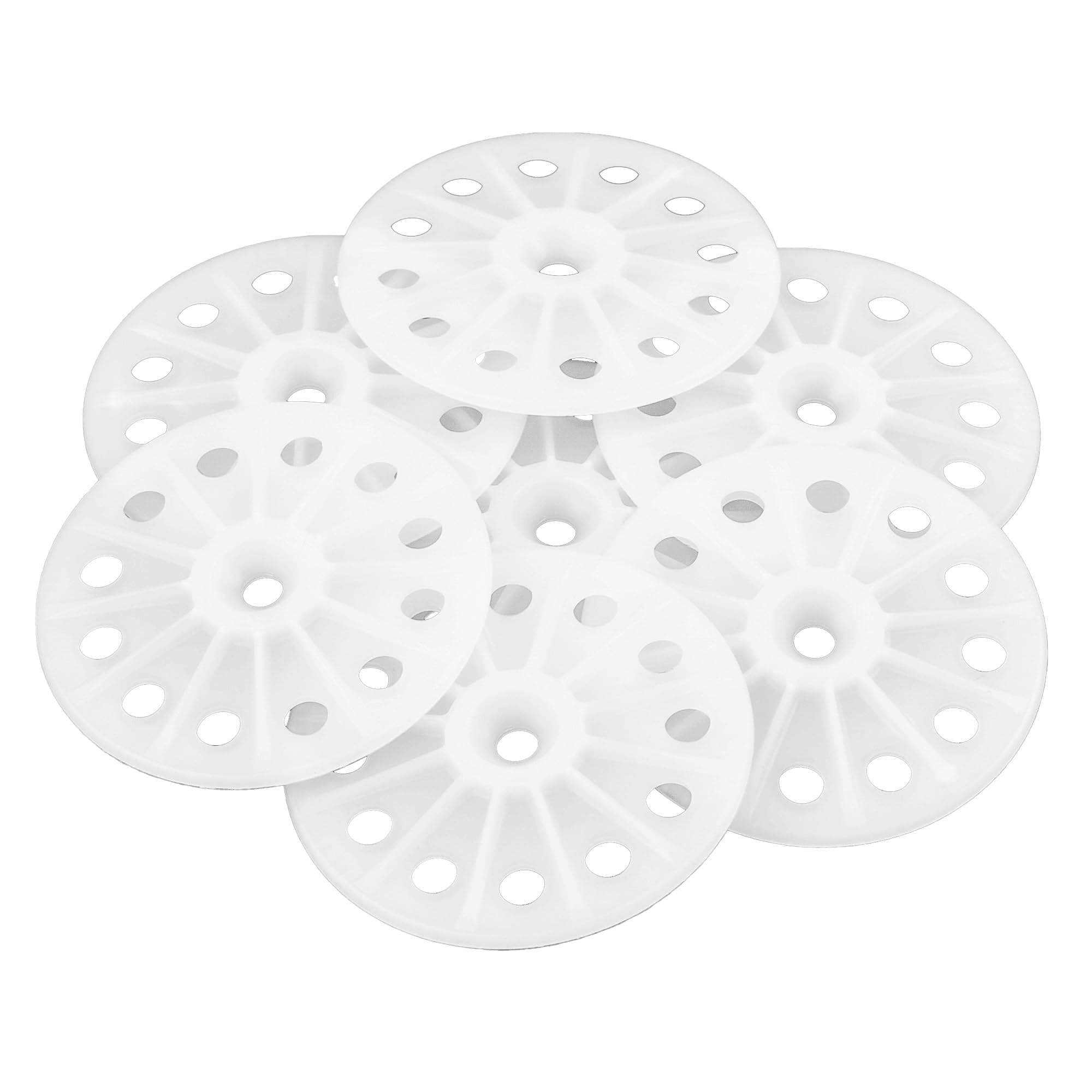 hawkengLoad Spreading 60mm Polypropylene washers for Fixing and Supporting All Types of Soft to Medium Insulation Panels and Sheets - 100PCS