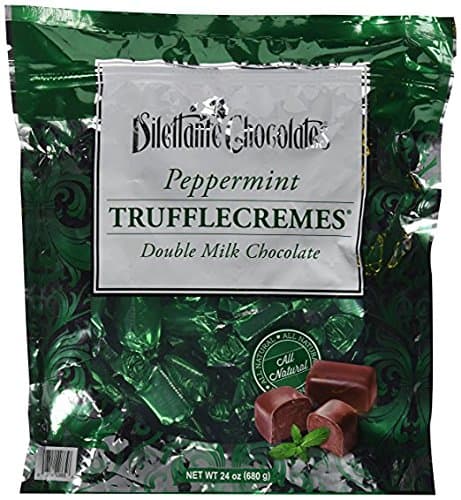 Peppermint Double Milk Chocolate Truffle Cremes - Dilettante Value 2Pack ( 24oz Each )