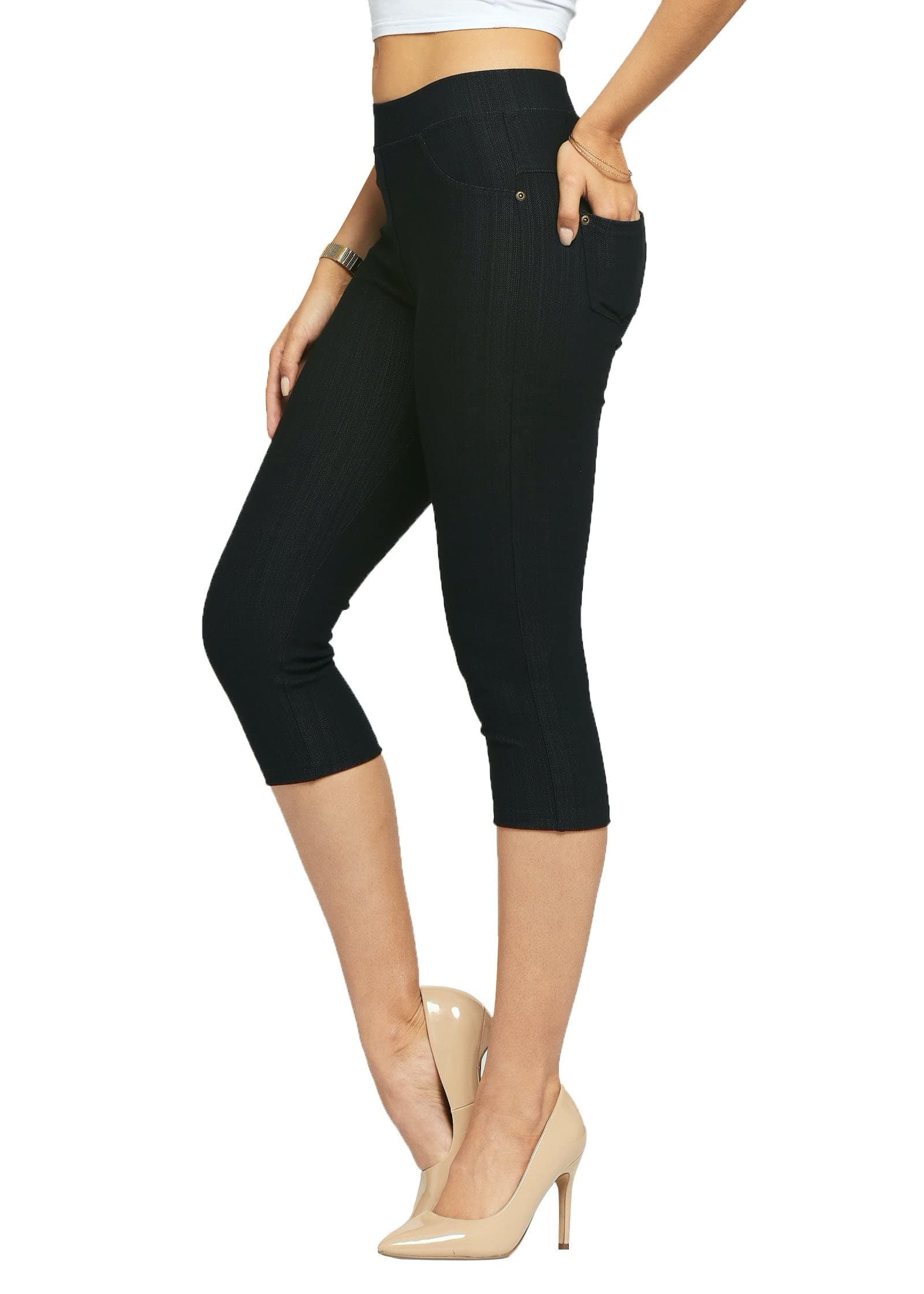 Conceited Jeggings for Women with Pockets - High Waist - Tummy Control Shaping - Regular and Plus Size