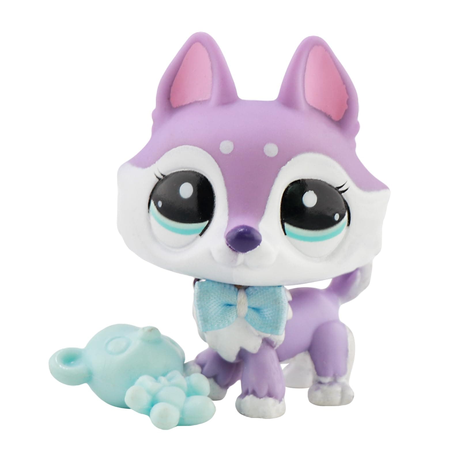 Junior Pet Shop lps Purple Husky 2110, Purple and White Body Blue Eyes with lps Accessories Kids Gift