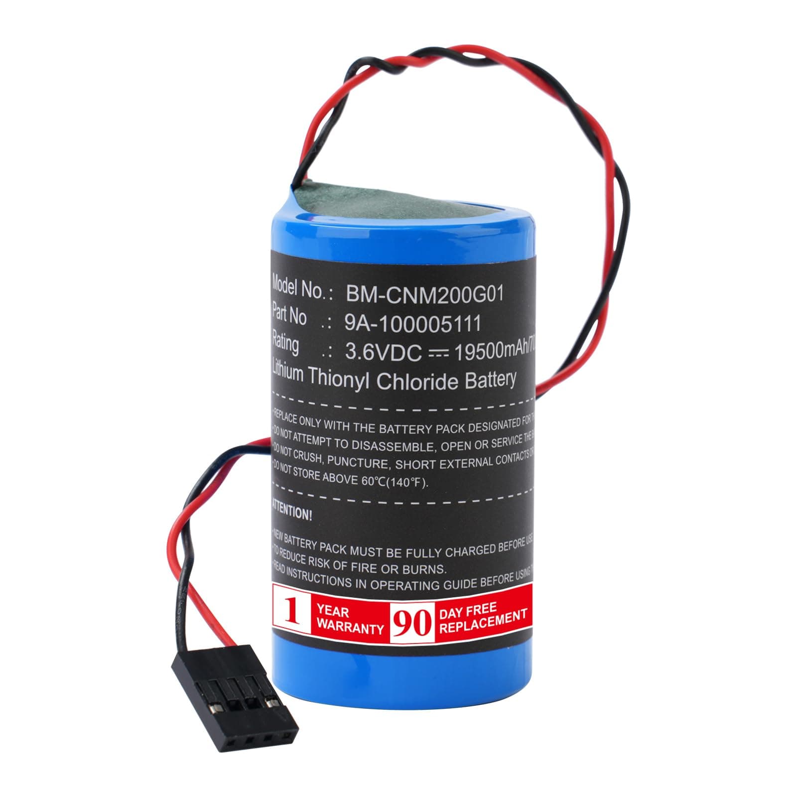 Updated 19500mAh Haliburton 700 Flow Meter 99143283 9A-100005111 MV-100005111 LS33600-CN1 Battery Replacement for Cameron Nuflo MC-II Plus EXP MC-III Plus Flow Analyzers MC-II Plus