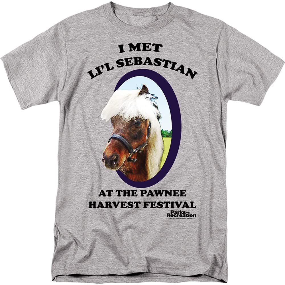 QINOL Parks & Recreation - Lil' Sebastian T-Shirt Heather (L) Grey