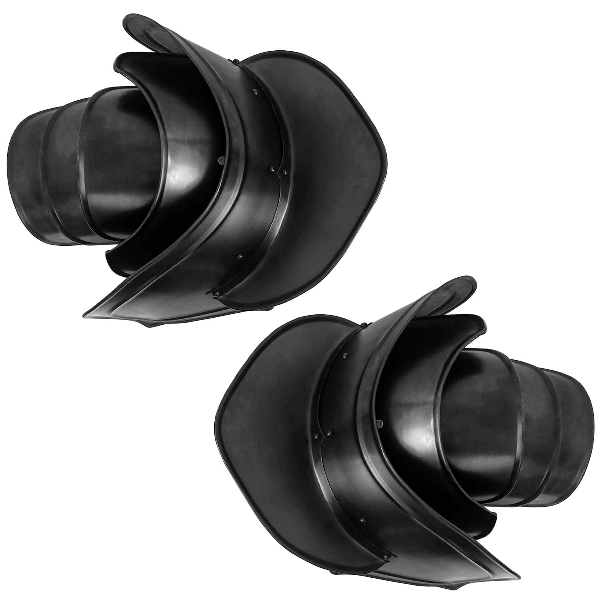 Lord Of Battles Steel Pauldrons with Blade Breakers - 18 Gauge Steel LARP Cosplay