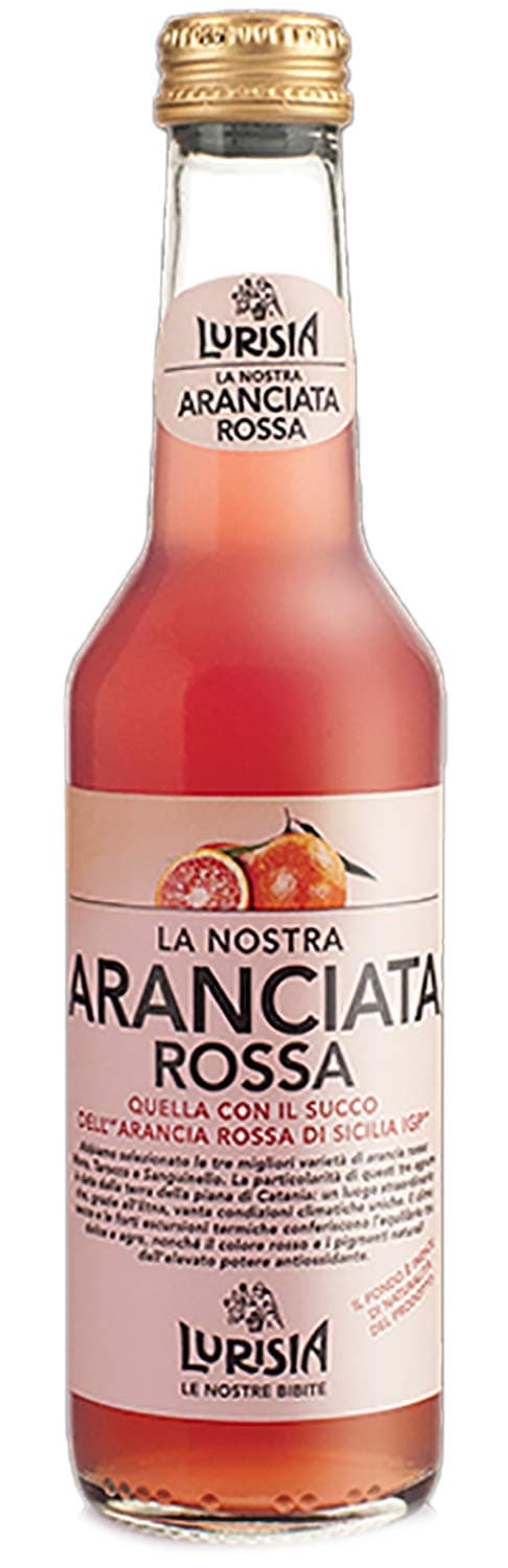 Lurisia La Nostra Aranciata Rossa, Carbonated Blood Orange Beverage - 9.3 oz (24 Glass Bottles)