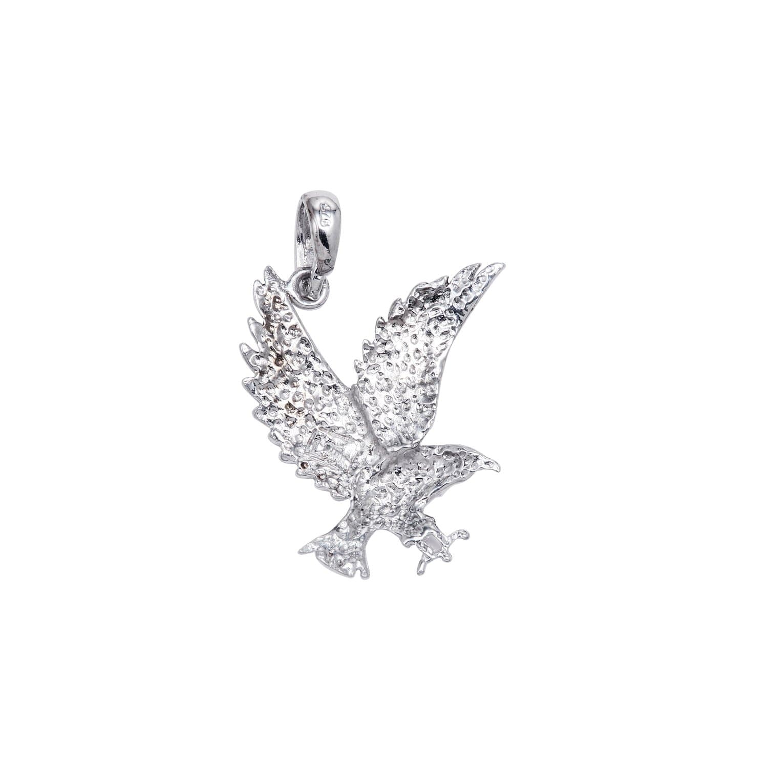 silverjewelryforever .925 Sterling Silver Bold Eagle Charm