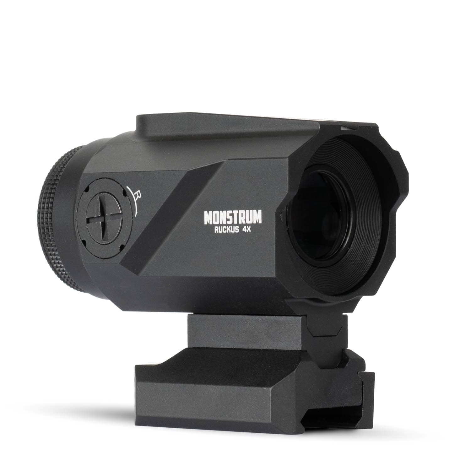 Monstrum Ruckus (e) 4X Prism Scope with Electronic Button Control and Shake Awake | BDC Reticle