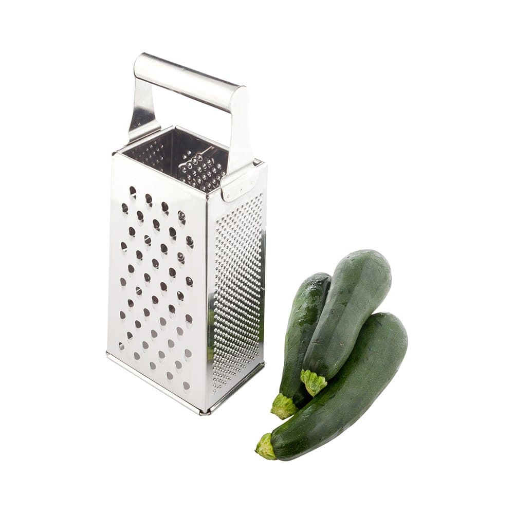 RestaurantwareBox Grater, Cheese Vegetable Grater - 4 Sided Heavy Duty Stainless Steel 1ct Met Lux Restaurantware