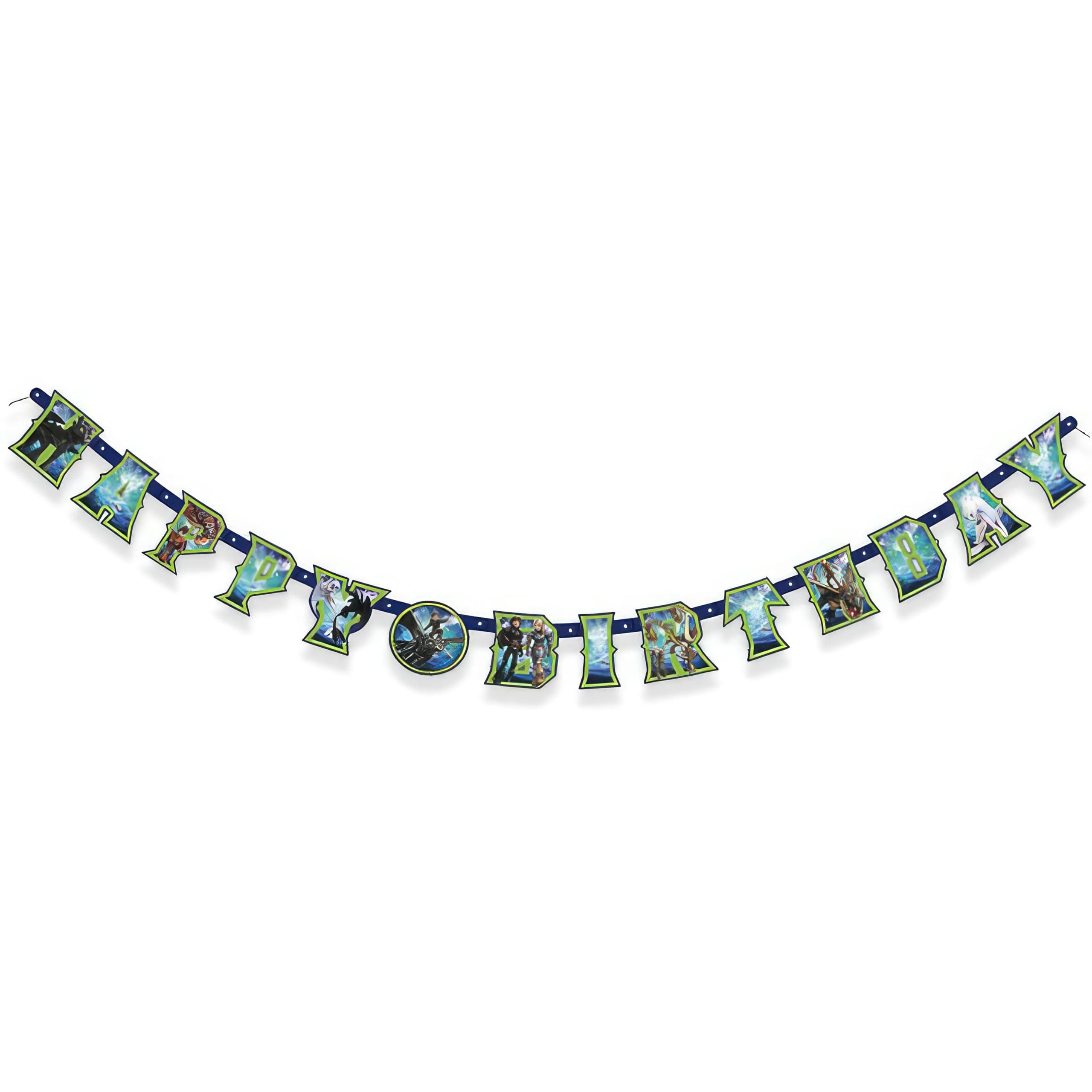 How to Train Your Dragon Birthday Jointed Banner - 12 Ft, Multicolor, 1 Pc