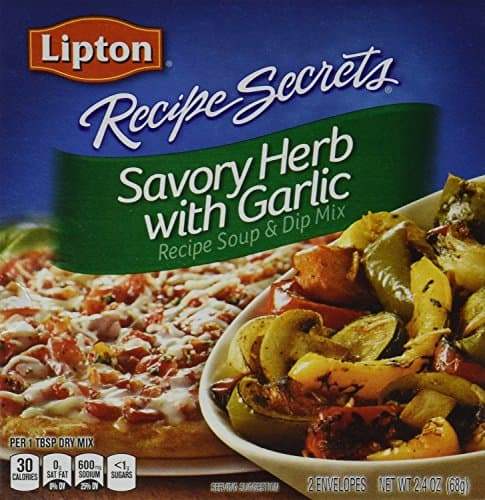 Lipton Recipe Secrets Savory Herb with Garlic Soup & Dip Mix 2.4OZ unit size of measure ( 4 PACK )