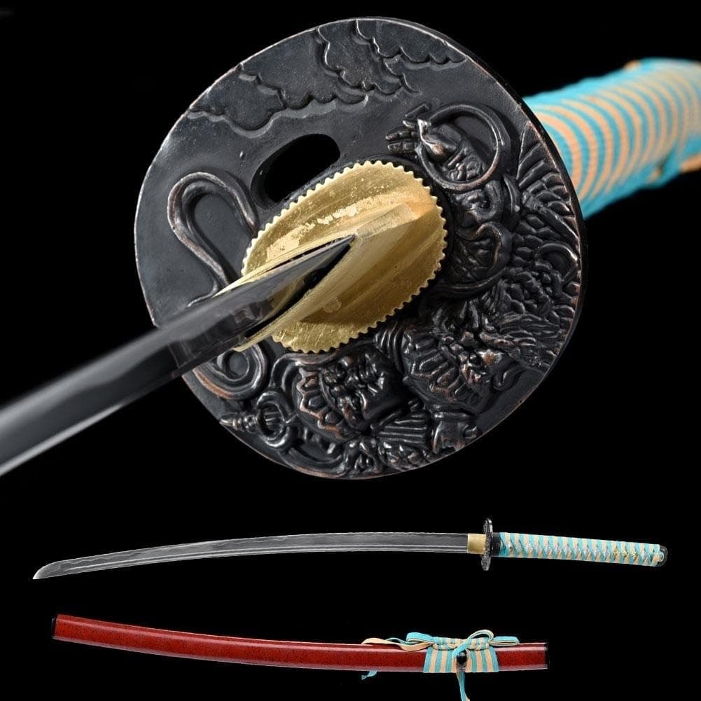 Samurai Katana Swords 1095Carbon Steel Tempered Full Tang Scabbard (ZSW-001)