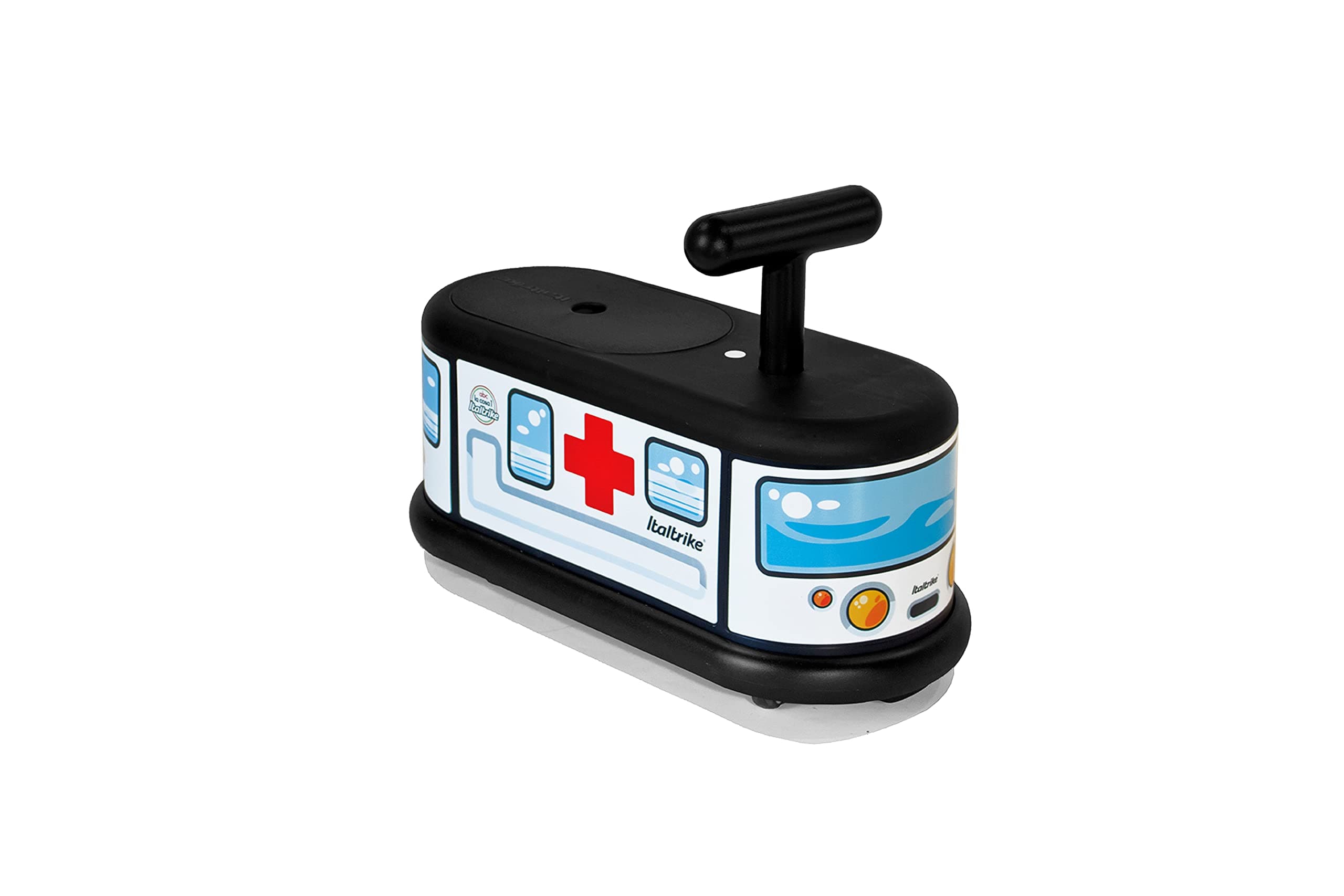 La Cosa Ride On Toy for Toddlers & Kids, Indoor & Outdoor Use, Safe Design, Sturdy 360-Degree Child-Safe Wheels, Features Storage Compartment, 1-6 Years, Made in Italy (Ambulance)