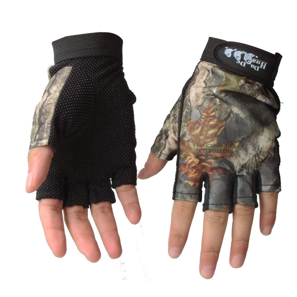 Fishing Gloves for Men and Women, 5 Cut Fingers Flexible Waterproof SPF 50 Sun Protection Gloves for Photography Fly Fishing Ice Fishing Running Touchscreen Hiking Jogging Trekking Cycling Walking