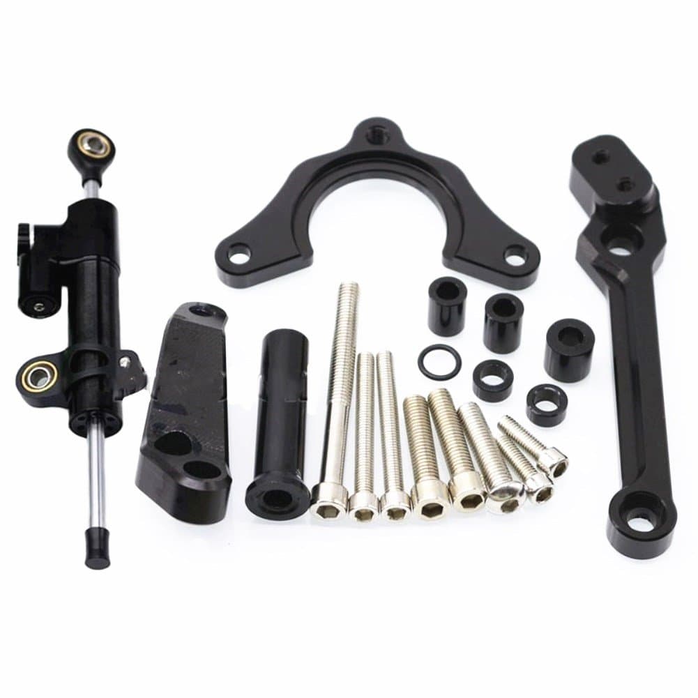 for Kawasaki Z900 2017 Grey Motocrycle Accessories CNC Street Bike Steering Damper Mounting Kit Stabilizer Adjustable