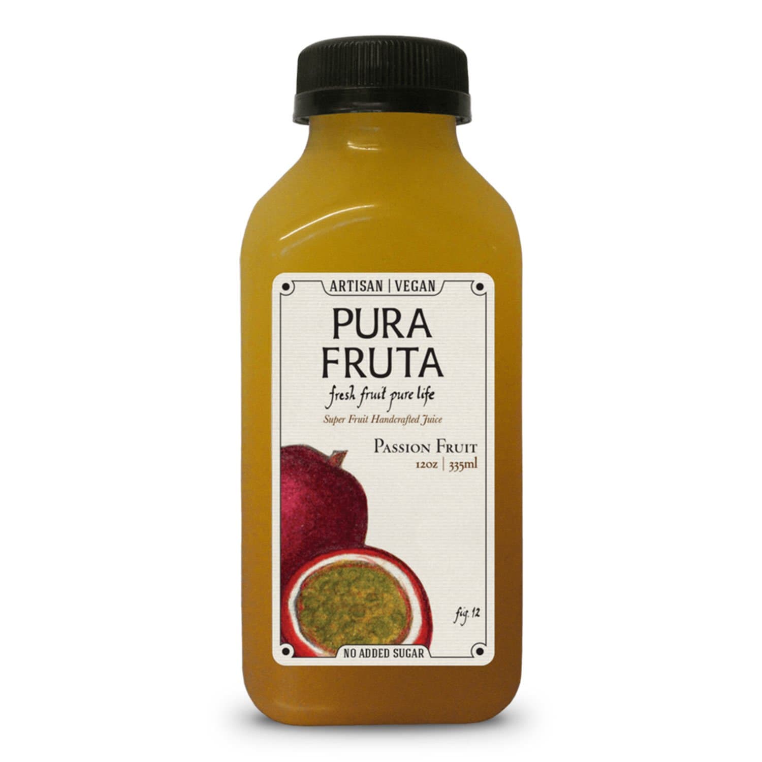 Pura Fruta Cold-Pressed Passion Fruit Juice 12oz., Pack of 12