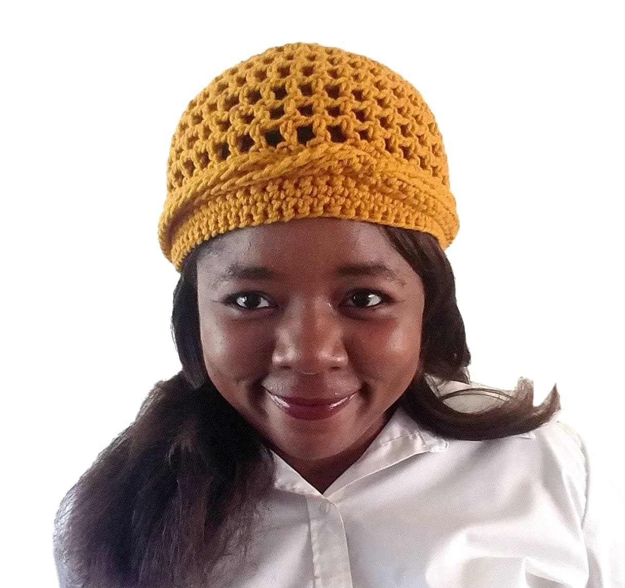 Womens Crochet Mesh Dread Tam HeadScarf