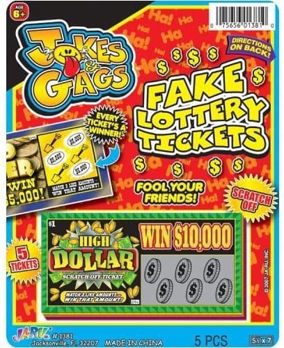 Jokes & Gags Fake Lottery Tickets (Pack of 3)