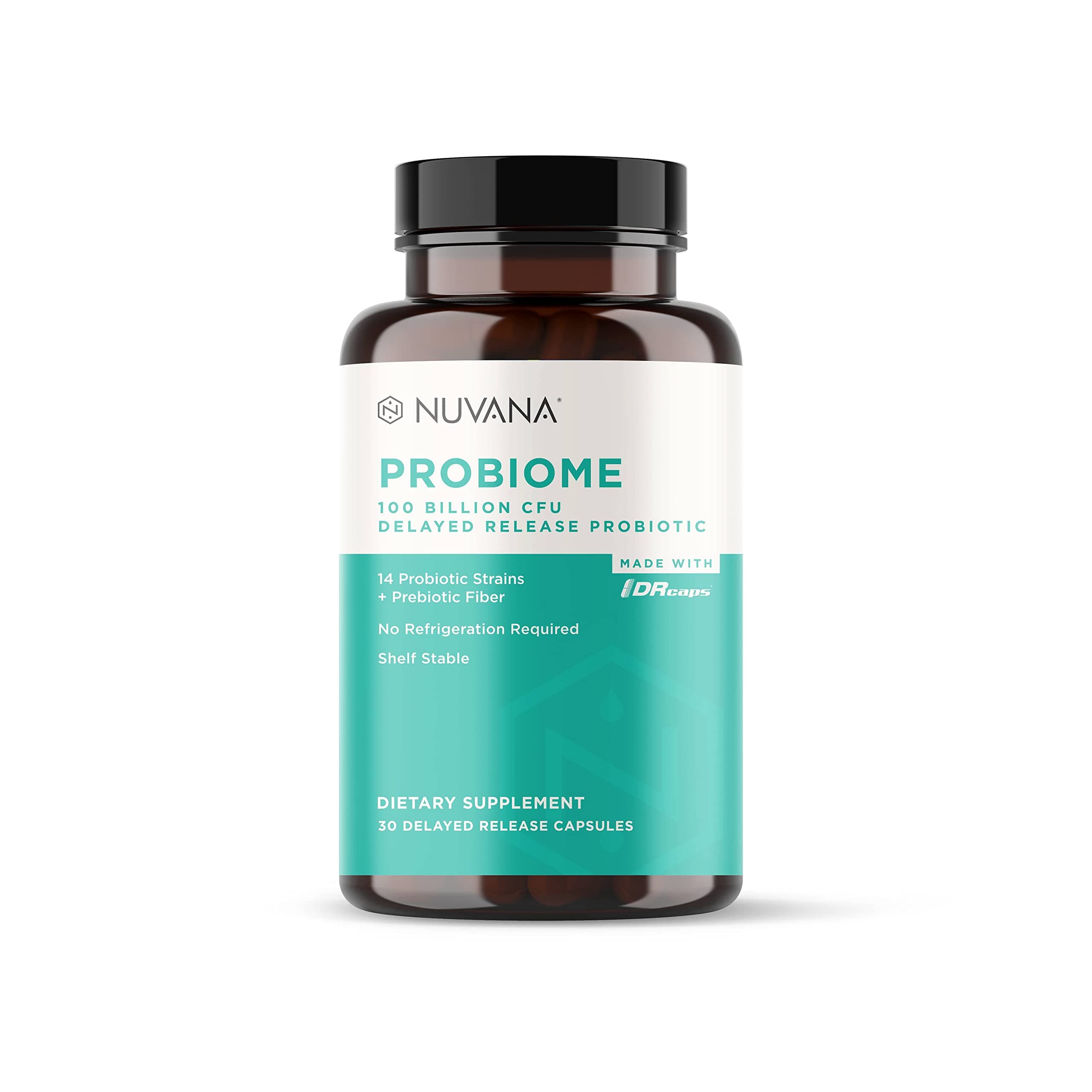 Probiome |100 Billion CFU | Gut & Immune Health Support | Boosts Digestive and Immune Health with 14 strains, Prebiotic Fiber | Vegan and Non-GMO | GMC Certified | 30 Capsules