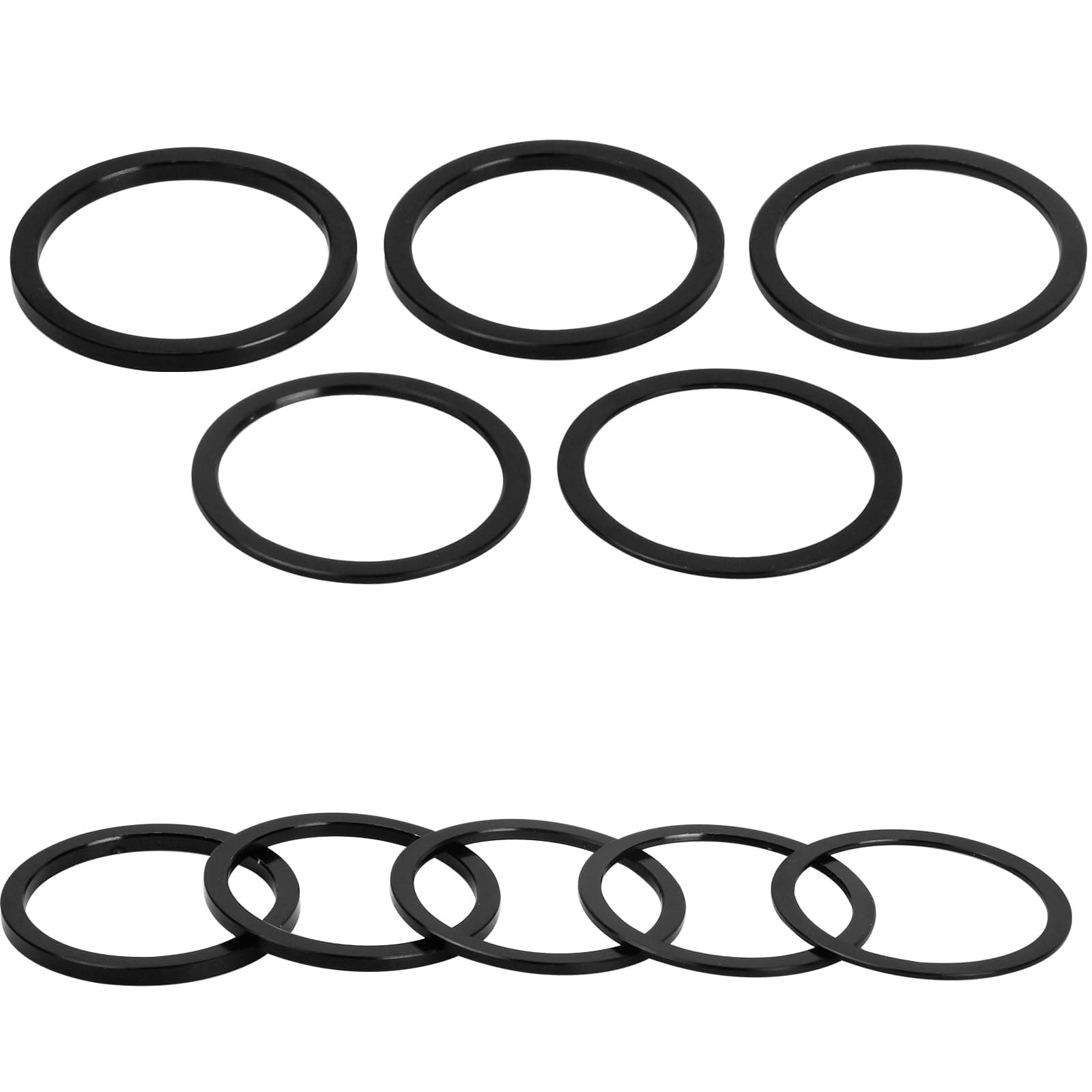 10 Pcs Bike Spacer, Aluminium Alloy Bicycle Bottom Bracket Axle Washer Gasket, 1mm 1.5mm 2mm 2.5mm 3mm Cassette Washer, Lightweight Flywheel Hub Washer for Road Bike Mountain Bike