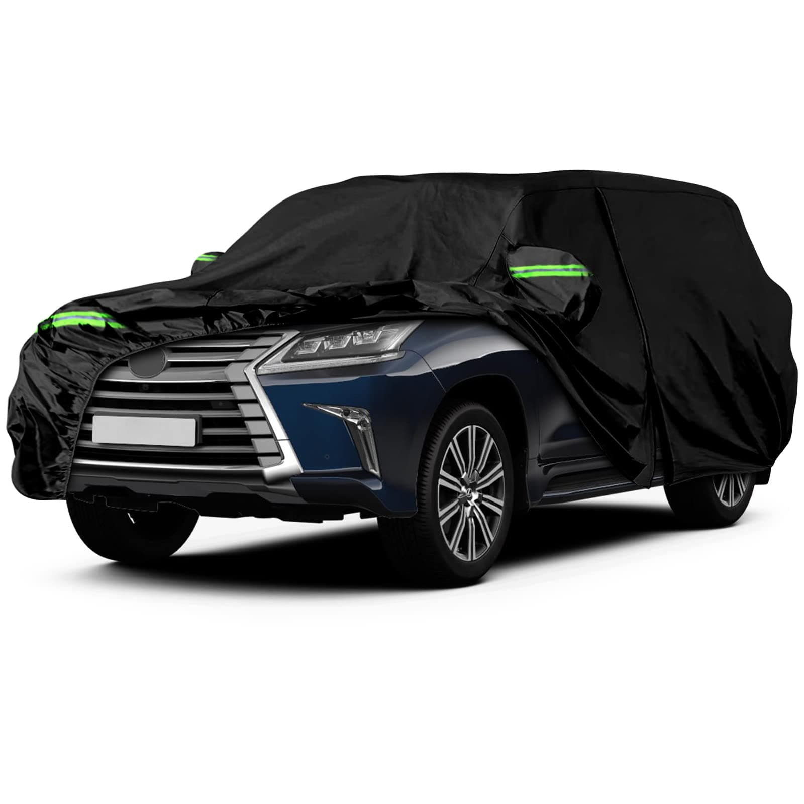 Waterproof Car Cover Replace for 2008-2023 Lexus LX/Toyota Land Cruiser, 6 Layers All Weather Car Covers with Zipper Door & Windproof Bands for Snow Rain Dust Hail Protection (Land Cruiser)