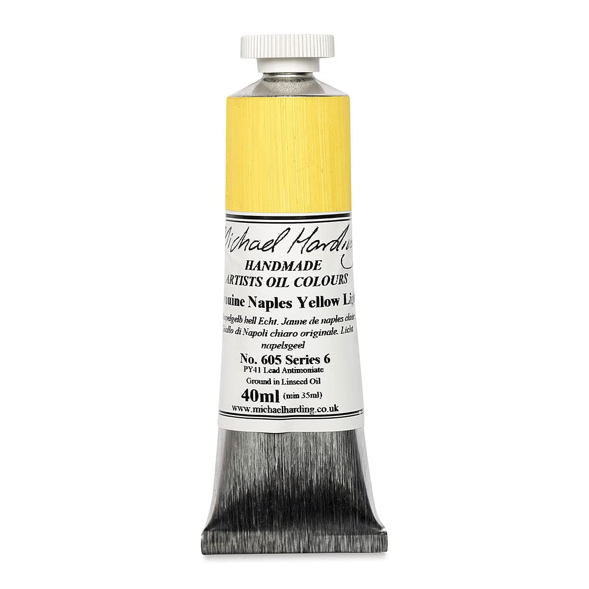Michael Harding Artist Oil Colours, Genuine Naples Yellow Light, 40ml Tube, 60540