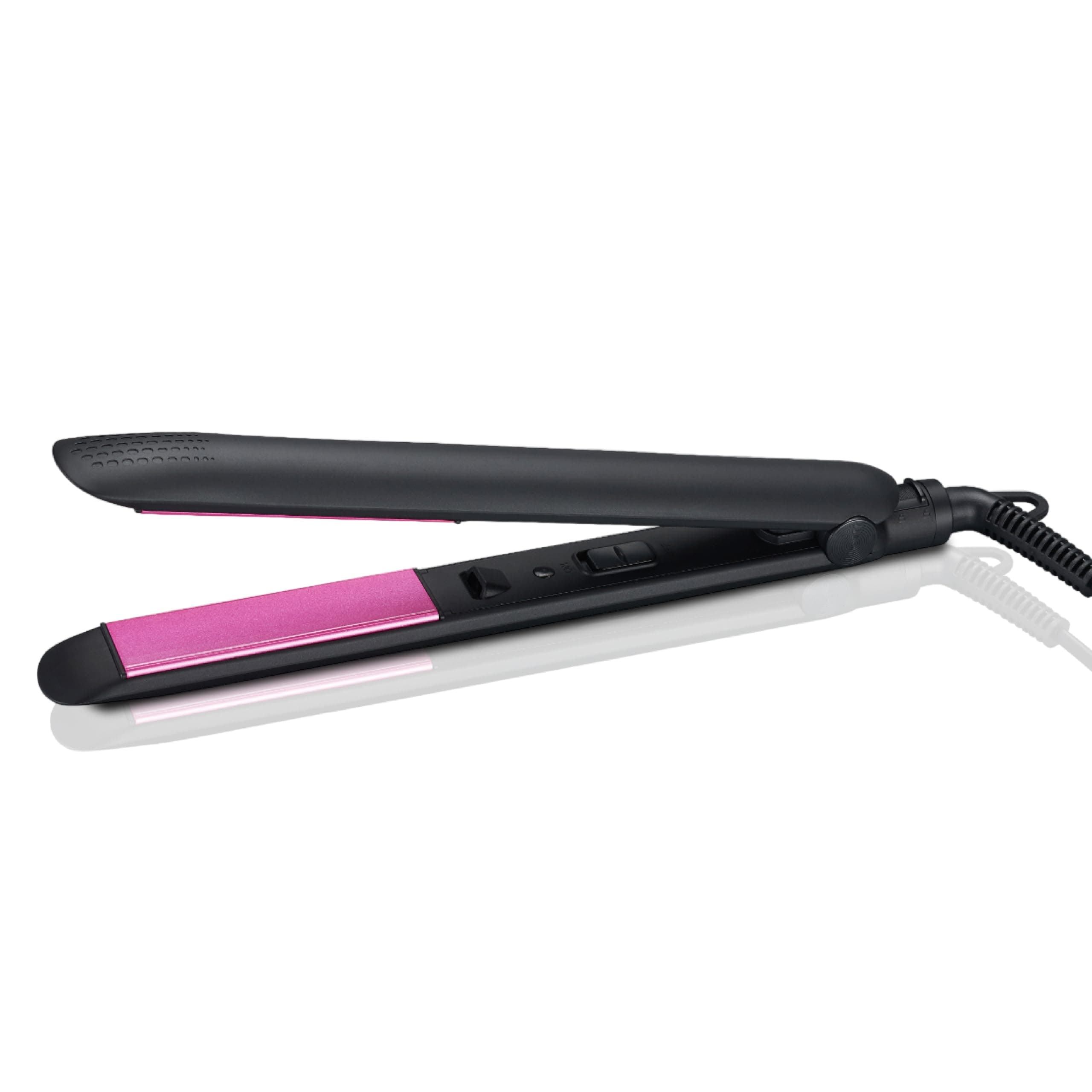 Nexlev Hair Styling Straightener & Curler| 2 in 1 Hair Styler| 200°C in 30 Seconds| Long Ceramic Floating Plates| Rounded Body for Curls| Plate Lock| Portable HS-01, Hair Straightener Tong - Black