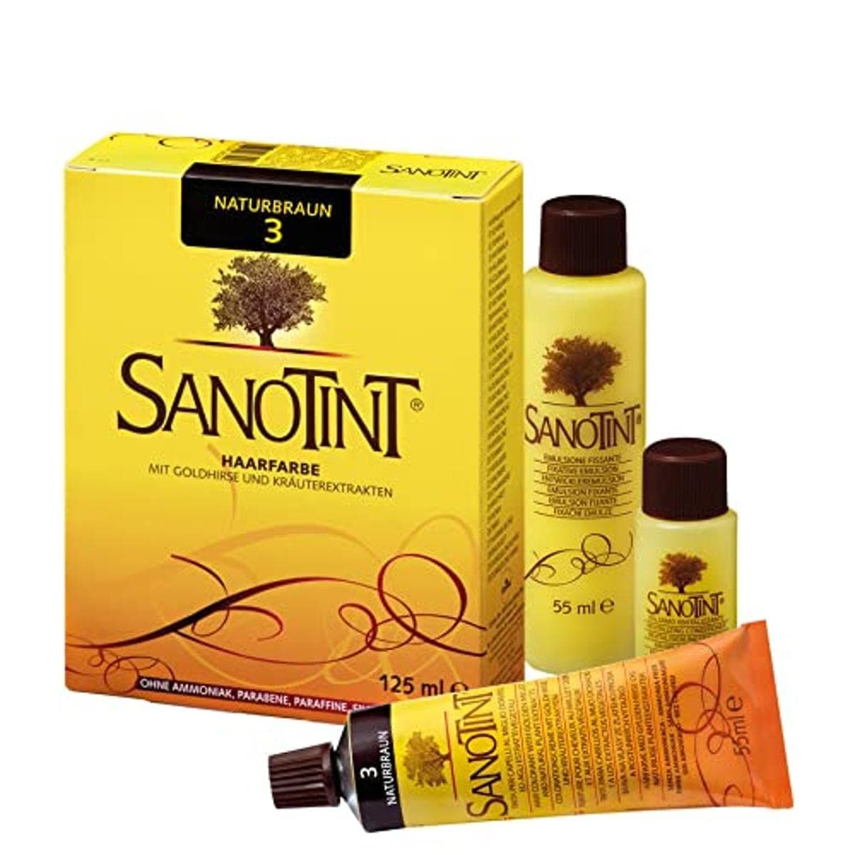 Schoenenberger Sanotint Hair Colour No.3 Natural Brown, 125 ml