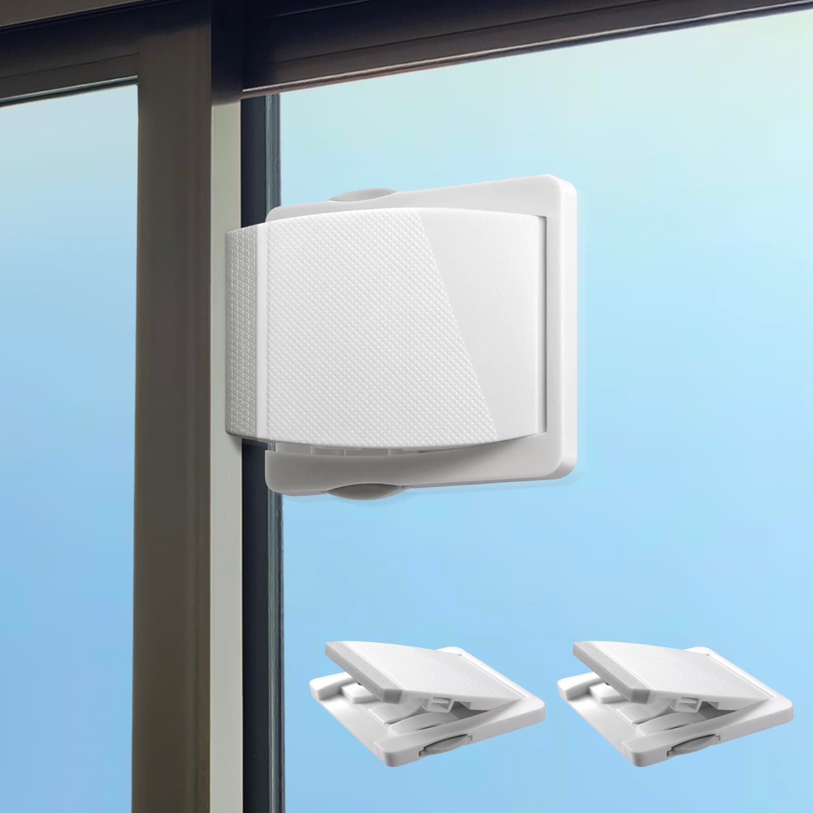 - Sliding Door Lock, 2 Pack Child Safety Sliding Glass Door Lock for Sliding Glass Doors, Sliding Windows, Sliding Closet, etc. Easy to Installation Provides More Security for Your Baby and Pets