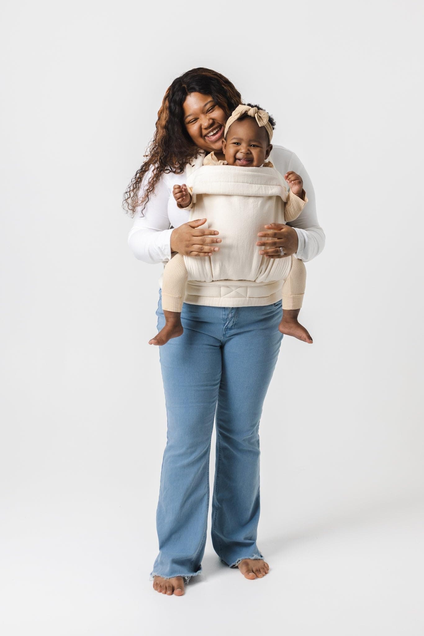 Mabē Monarch Premium Cotton Ergonomic Baby Carrier, Soft Structure for Newborn to Toddler, Hip Healthy Design, 3 Carrying Positions (7-35 lbs