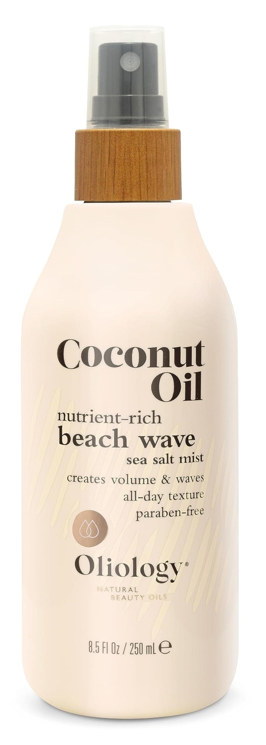 Coconut Oil Beach Wave Sea Salt Mist Spray - Creates Volume and Tousled Waves, Texture and Style that Lasts All Day (8 Oz)