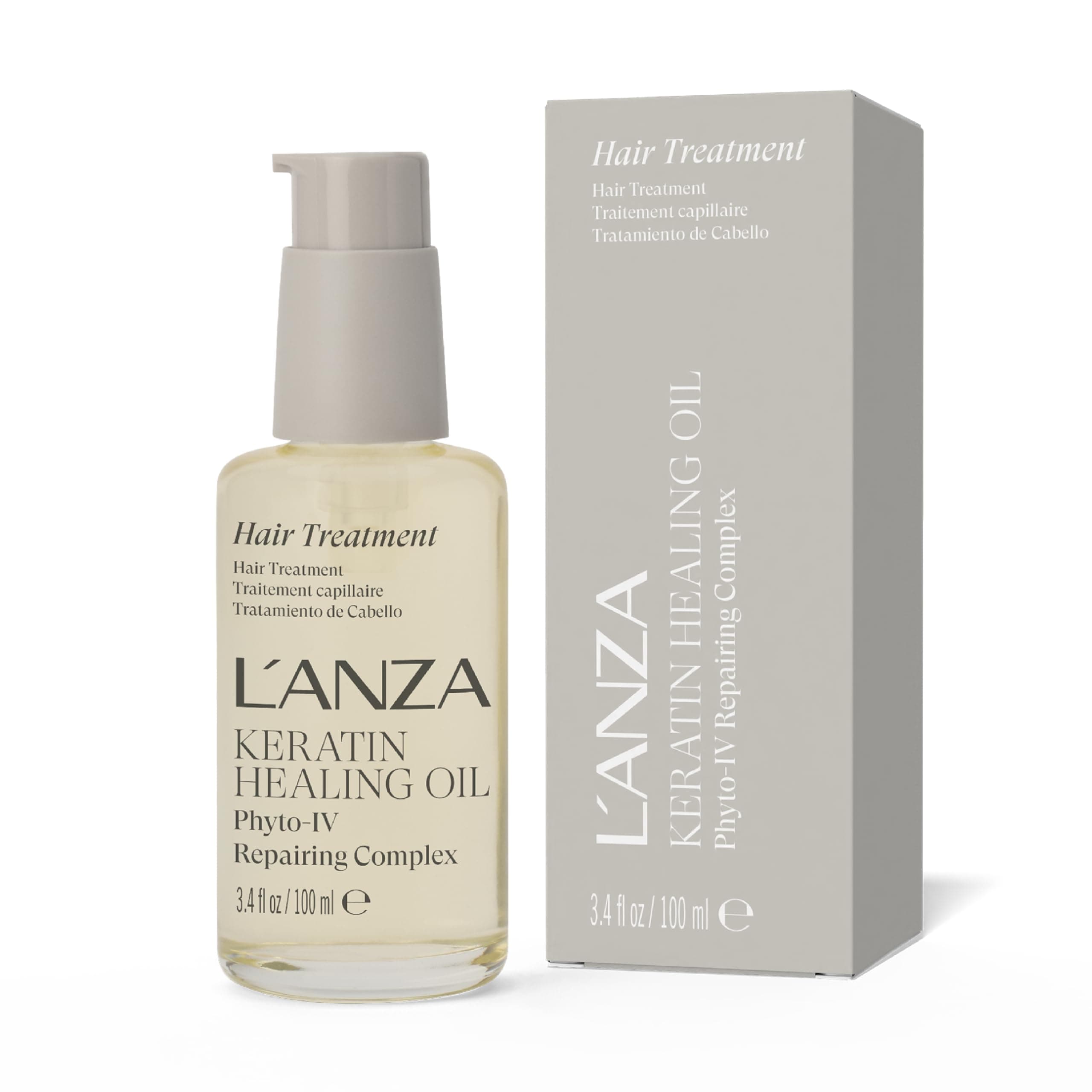L'ANZA Keratin Healing Oil Treatment – Restores Revives and Nourishes Dry Damaged Hair & Scalp With Restorative Phyto IV Complex Protein UV Protection