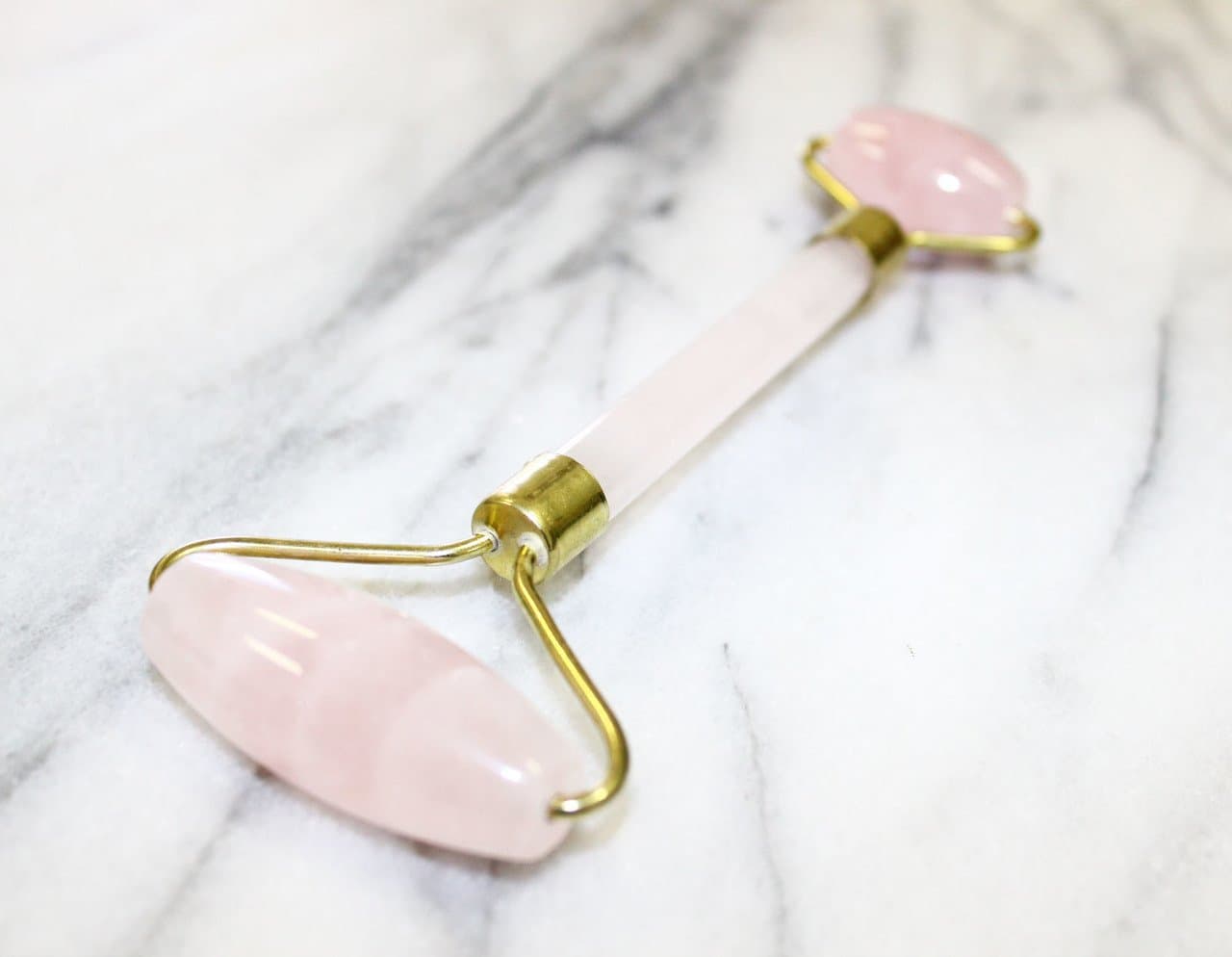 Rose Quartz Double Roller Face Roller