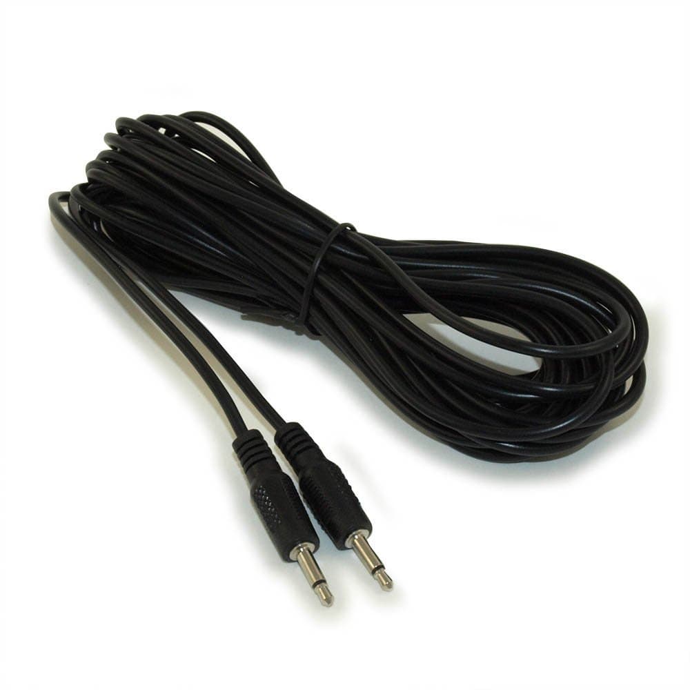 MyCableMart 25ft 3.5mm Slim Mono TS (2 Conductor) Male to Male Audio Cable