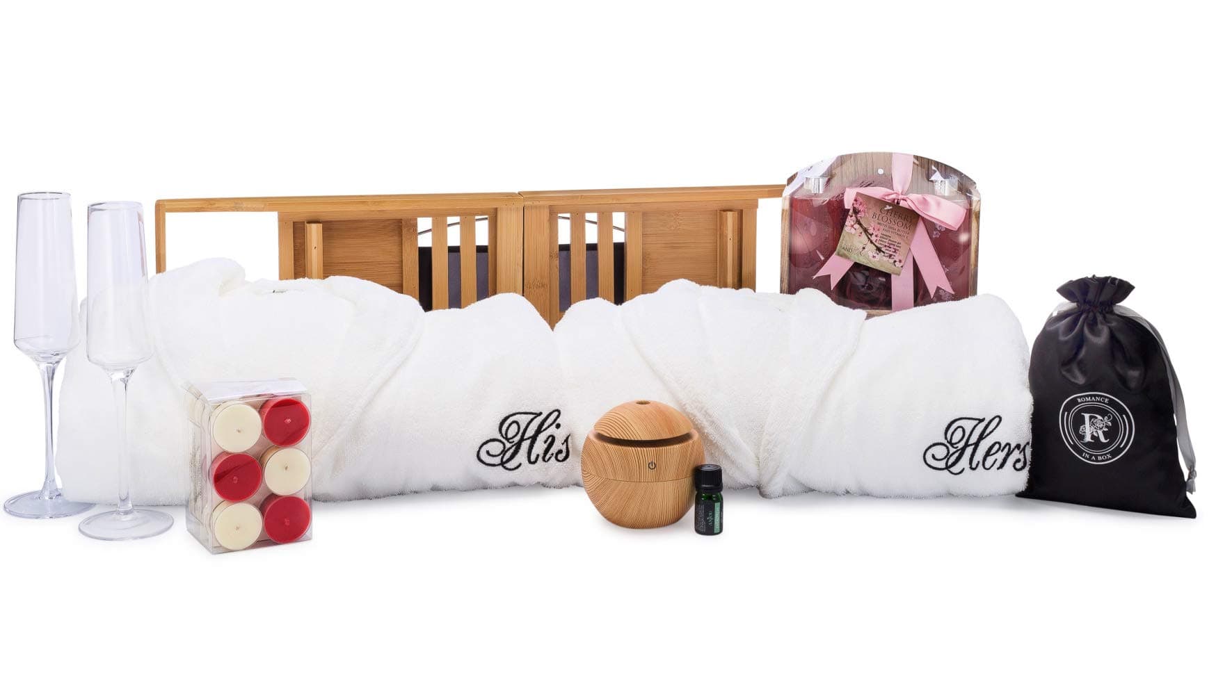 His and Hers Robes Spa Gift Box | Perfect for Romantic Cotton 2nd Anniversary or Wedding Shower Gifts for Couples