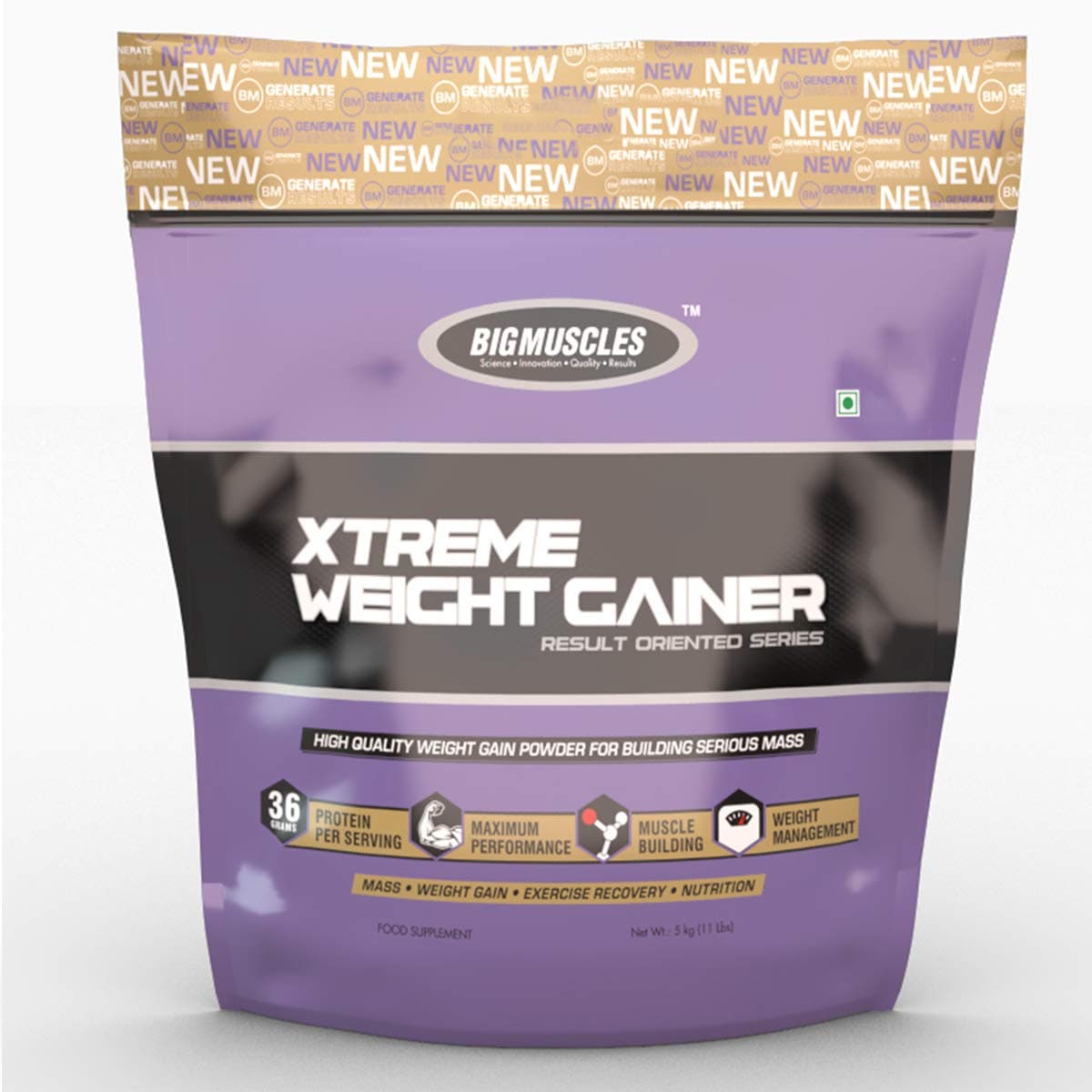 Big Muscles Xtreme Weight Gainer - 5 kg (Milk Chocolate)