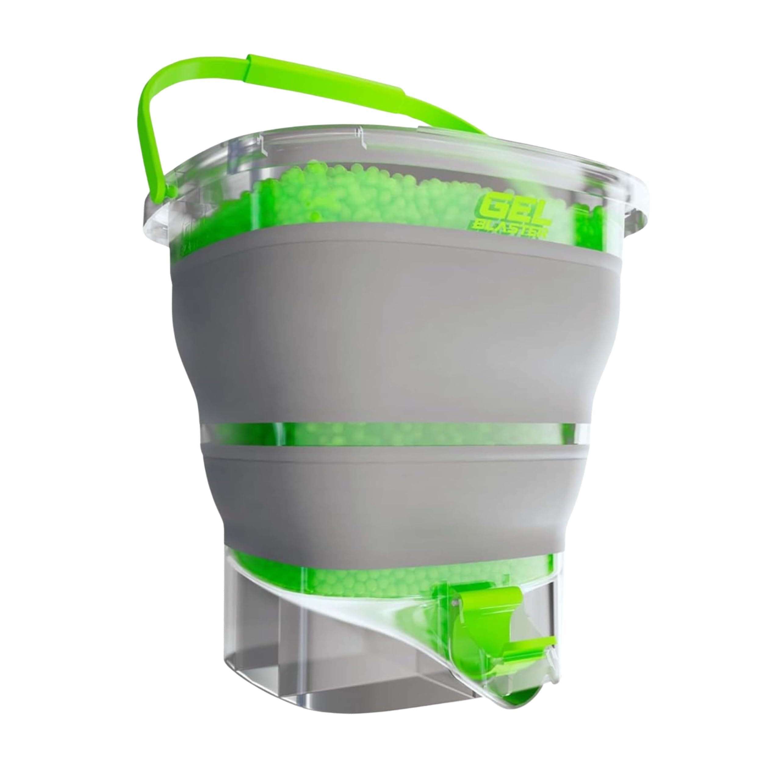 Gellet Depot - Collapsible Ammo Tub - Fast Loading Nozzle & Built-in Strainer - Hydrates & Stores 10,000+ Gellets - Space Saving Design - Official Gel Blaster Accessory, for Ages 14+