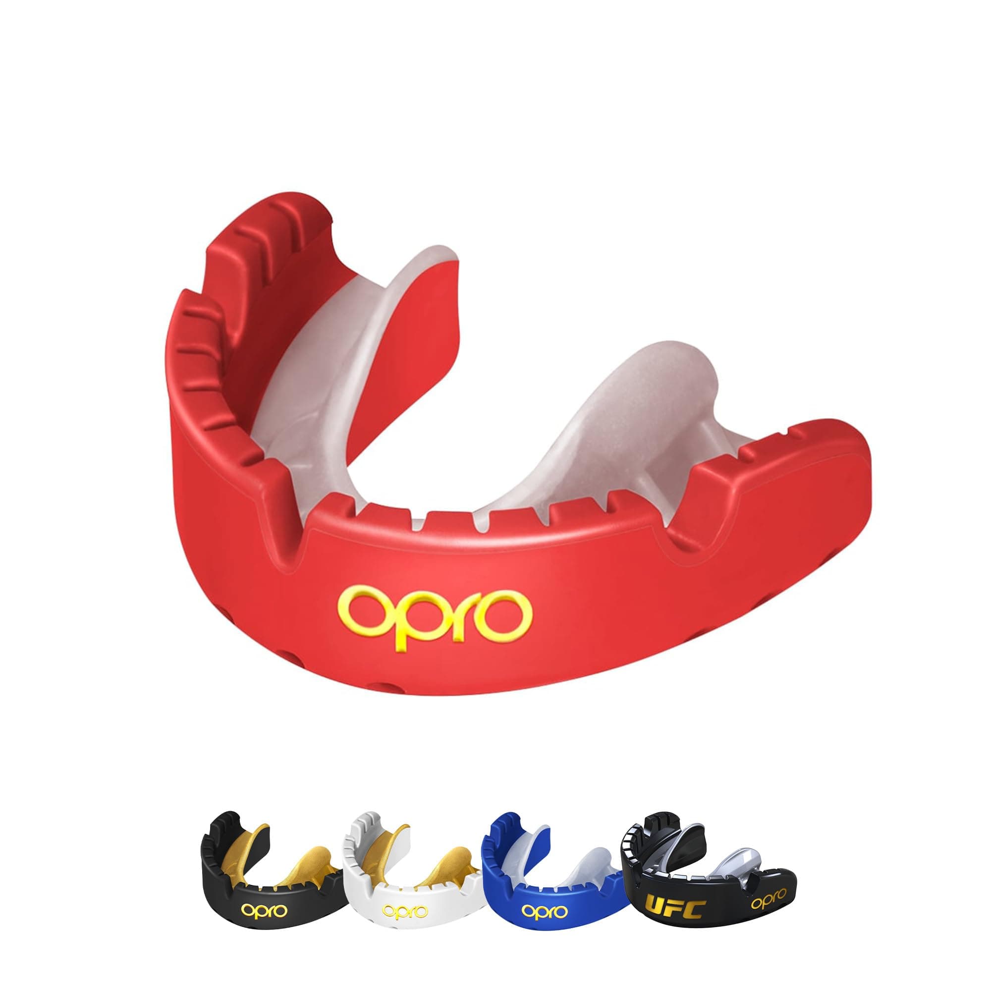 Gold Level Mouthguard for Braces Premium Fit – Gum Shield Adult (Age 10+) – OPRO Mouth Guard Boxing and MMA, Easy Self-Fit Gum Shield Rugby and Hockey – Premium Protection with Dental Warranty