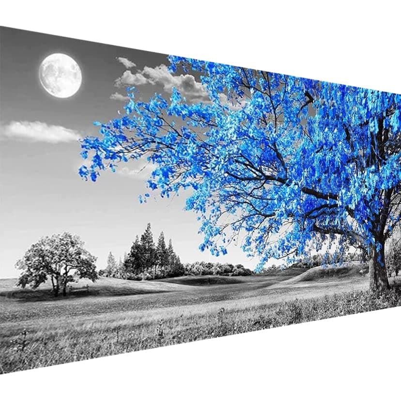 pchmcu 5D Diamond Art Painting Moon,Large Diamond Painting Kits for Adults,DIY Full Drill Crystal Rhinestone Arts and Crafts,Gem Art Painting with Diamond Home Wall Decor Tree (27.5 X 15.7inch)