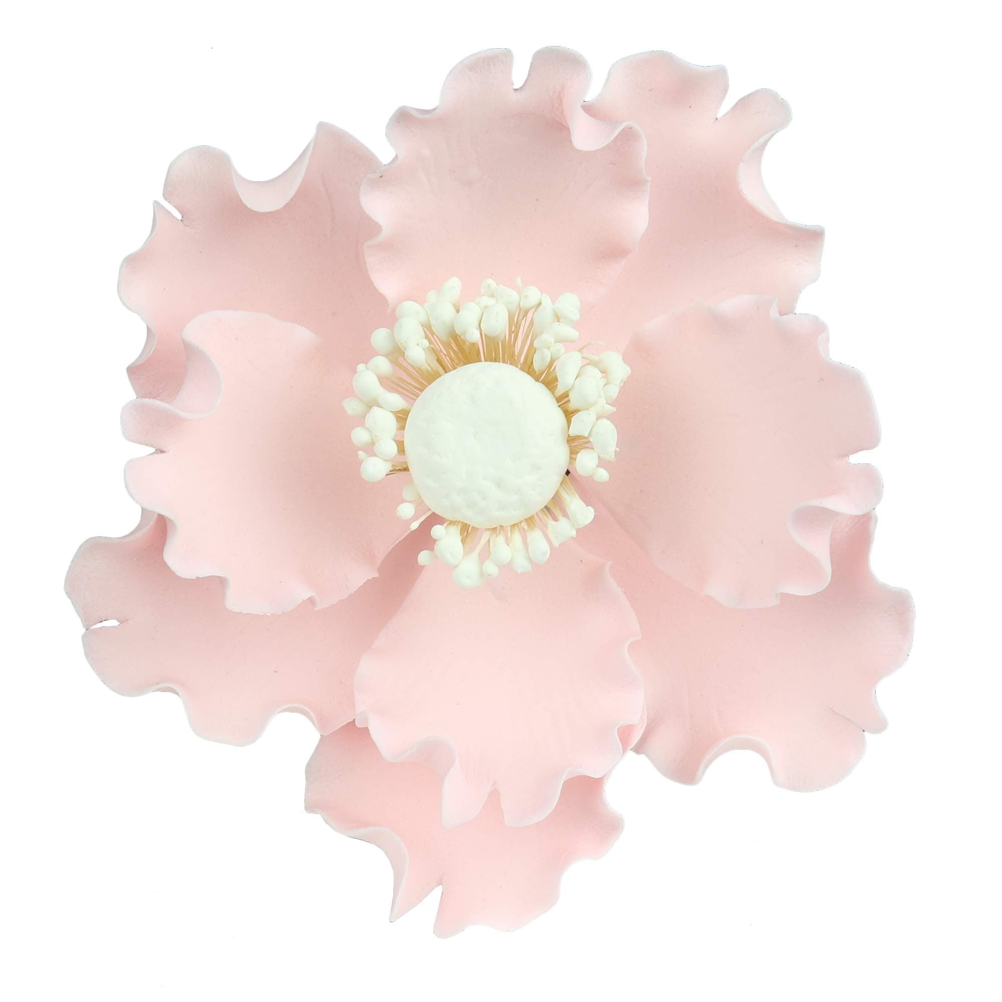 O'Creme Gumpaste Anemone Flower Set of 3 Pastel Pink- Edible Flowers for Cake Decorating - Sugar Paste Flower Decorations for Cakes, Cupcake Toppers - Birthday Party, Wedding, Valentines Day, Shower