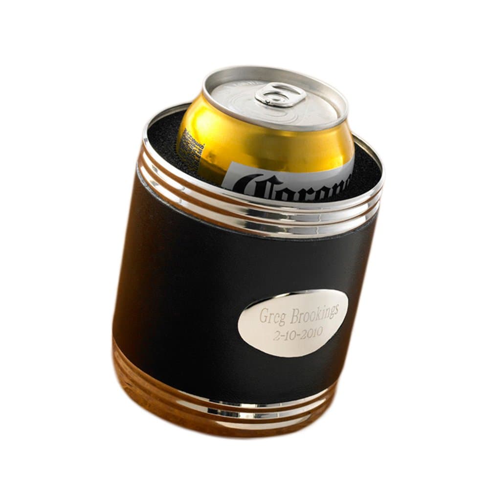 Personalized JDS Gifts Outdoor Portable Black Leather