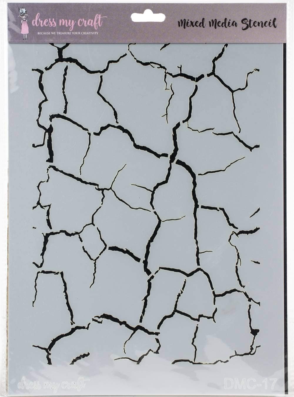 Dress My Craft Stencil A4-Crackle