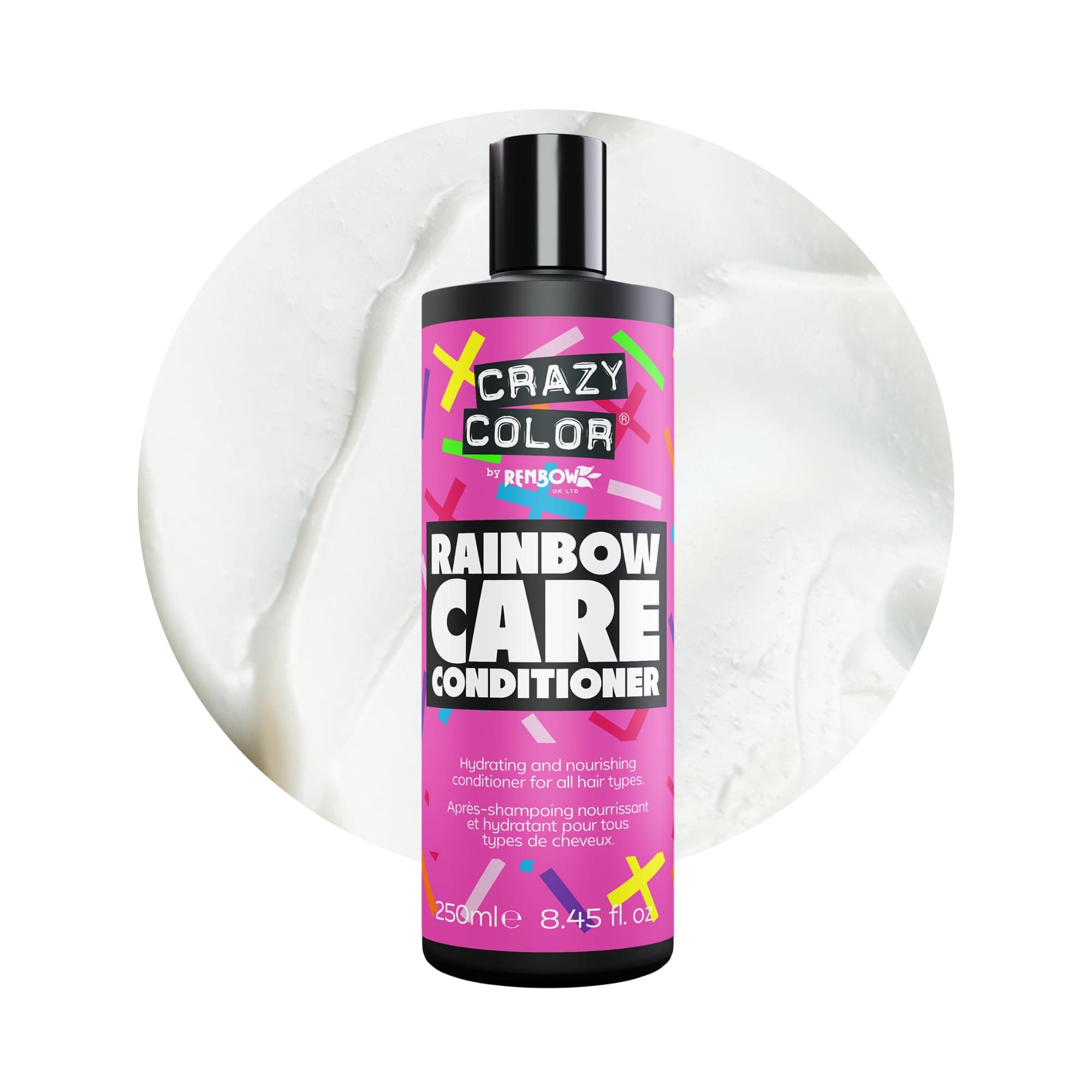 Rainbow Conditioner for Dyed & Bleached Hair Nourish, Protect & Cleanse. Preserve Hair Colour, Pigment Compatible 250 ml