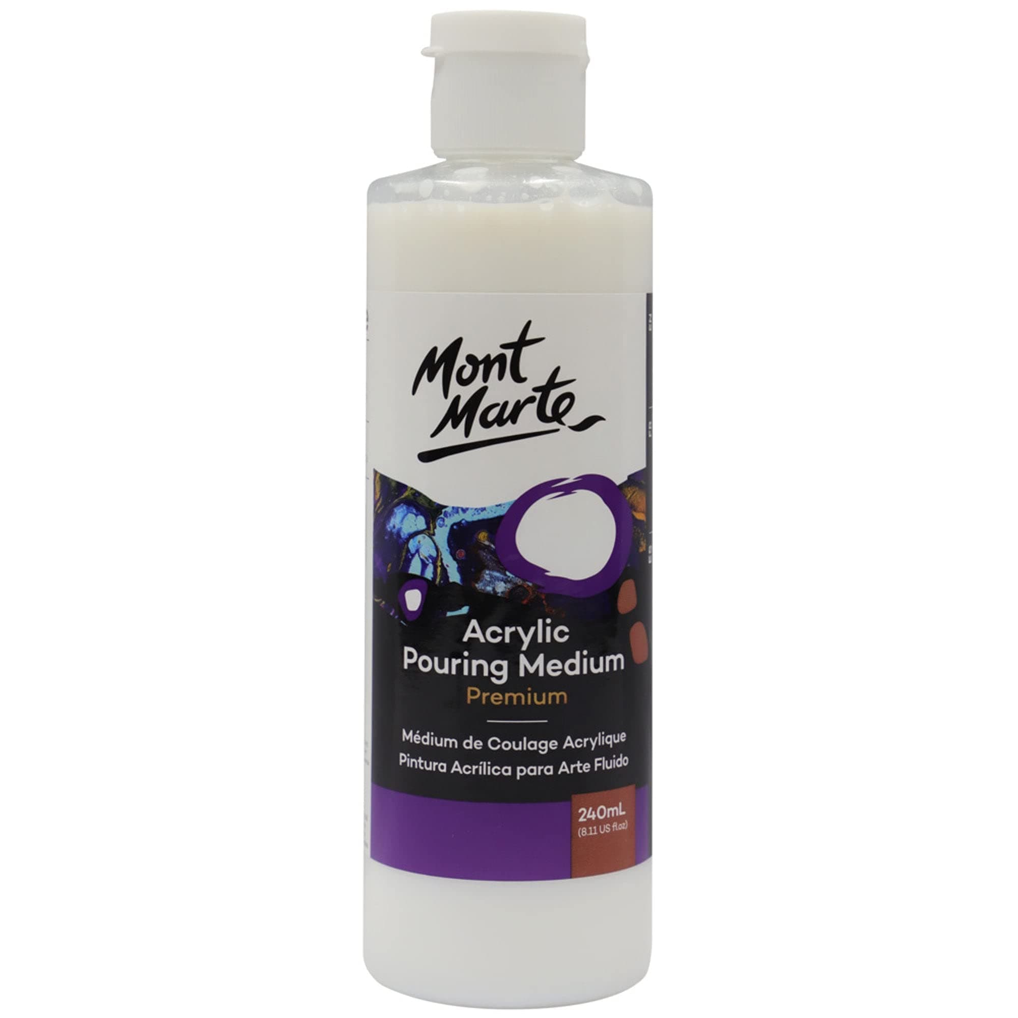 Mont Marte Acrylic Pouring Medium 240 ml White