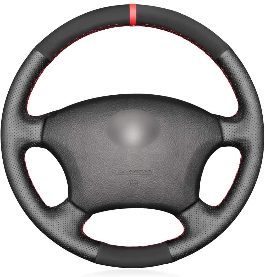 JI Loncky Leather Steering Wheel Cover for 2005-2011 Toyota Tacoma /2003-2009 4Runner /2004-2010 Sienna /2003-2007 Sequoia /2004-2007 Highlander /2005 2006 Camry /1995 1997-2007 Land Cruiser