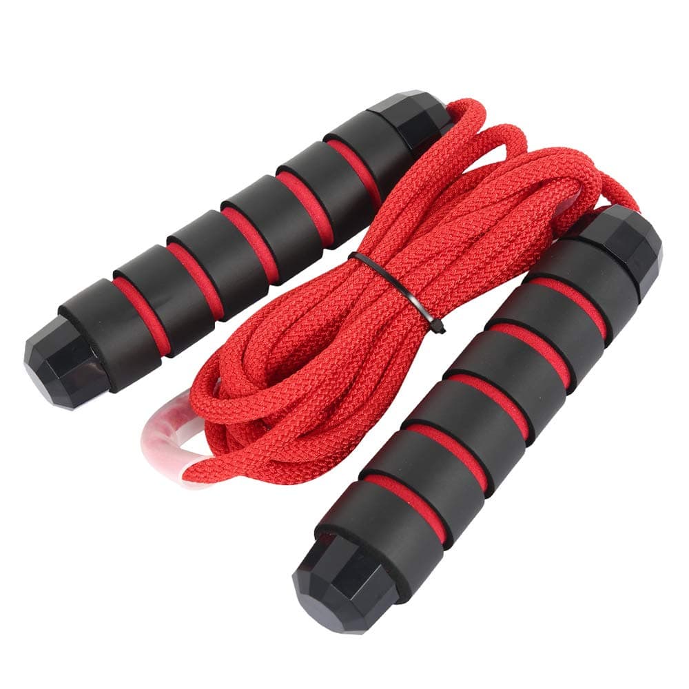 Adjustable Skipping Rope with Foam Handles Tangle-Free Speed Jump Rope Weighted Skipping Suitable for Fitness and Exercise Workout Adults,Child, All Ages