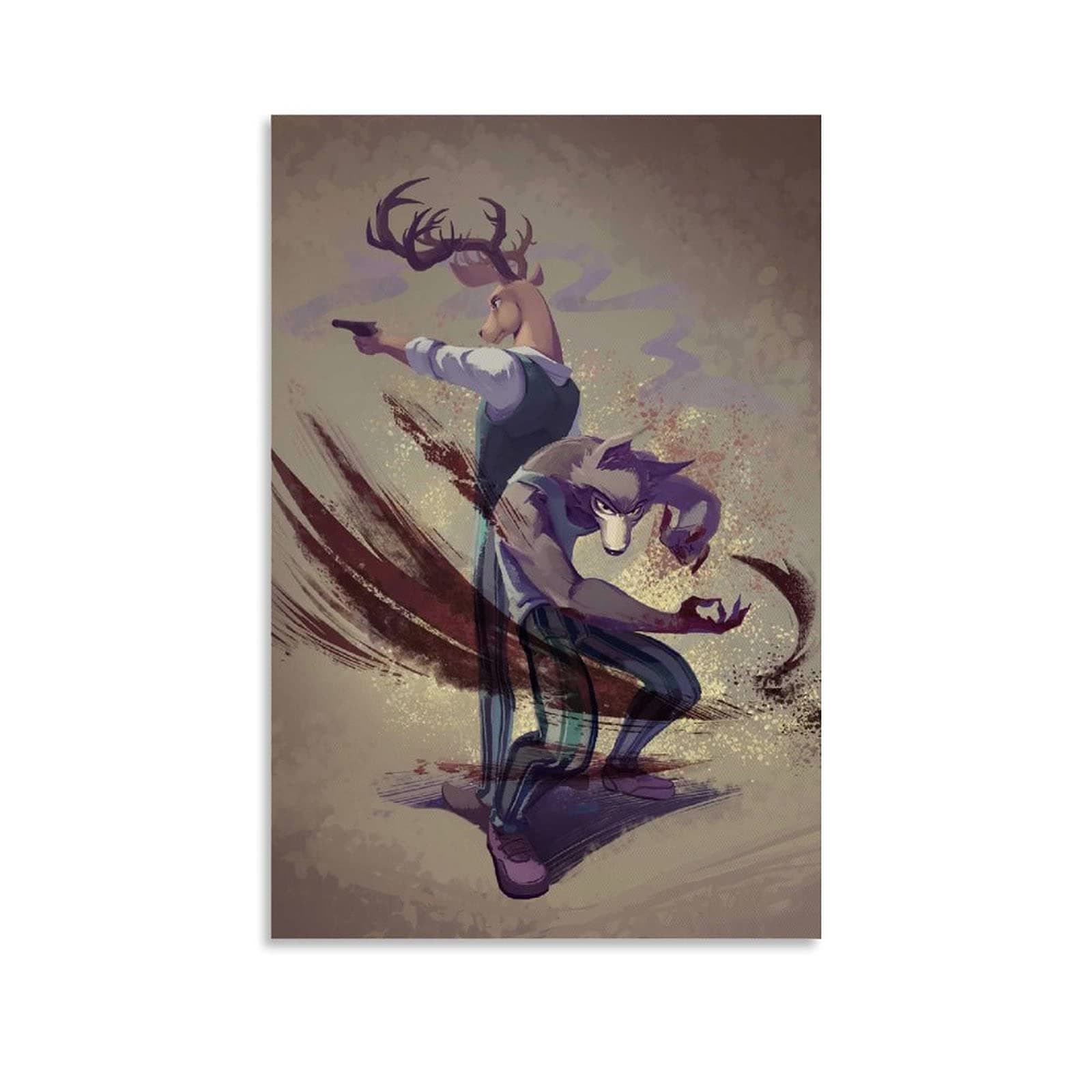 BGRGU Cool Poster Beastars Poster Legoshi Poster Funny Poster Anime Poster Canvas Art Poster and Wall Art Picture Print Modern Family bedroom Decor Posters 08x12inch(20x30cm)