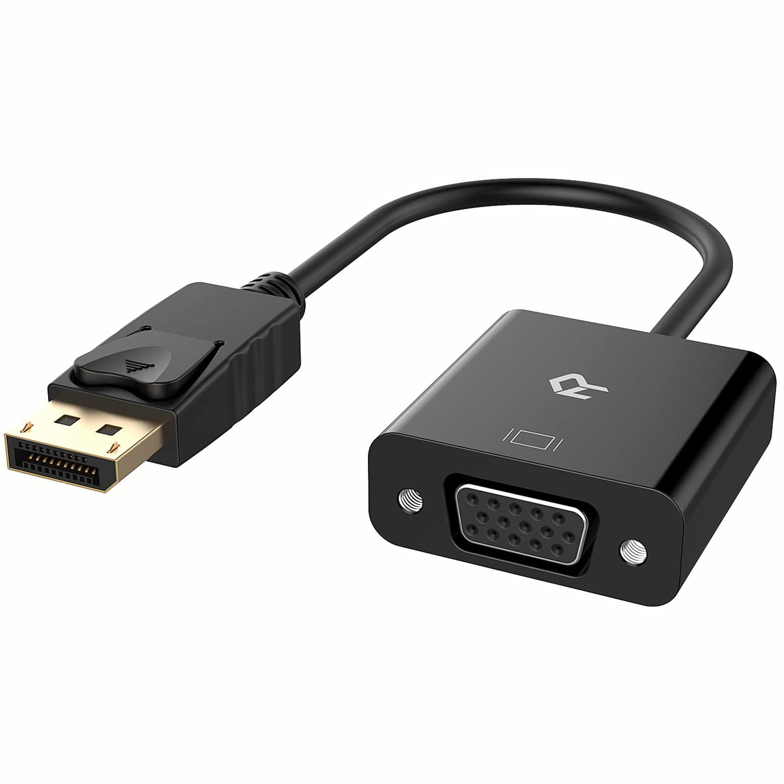 Rankie DisplayPort to VGA Adapter, 1080P Full HD, Black