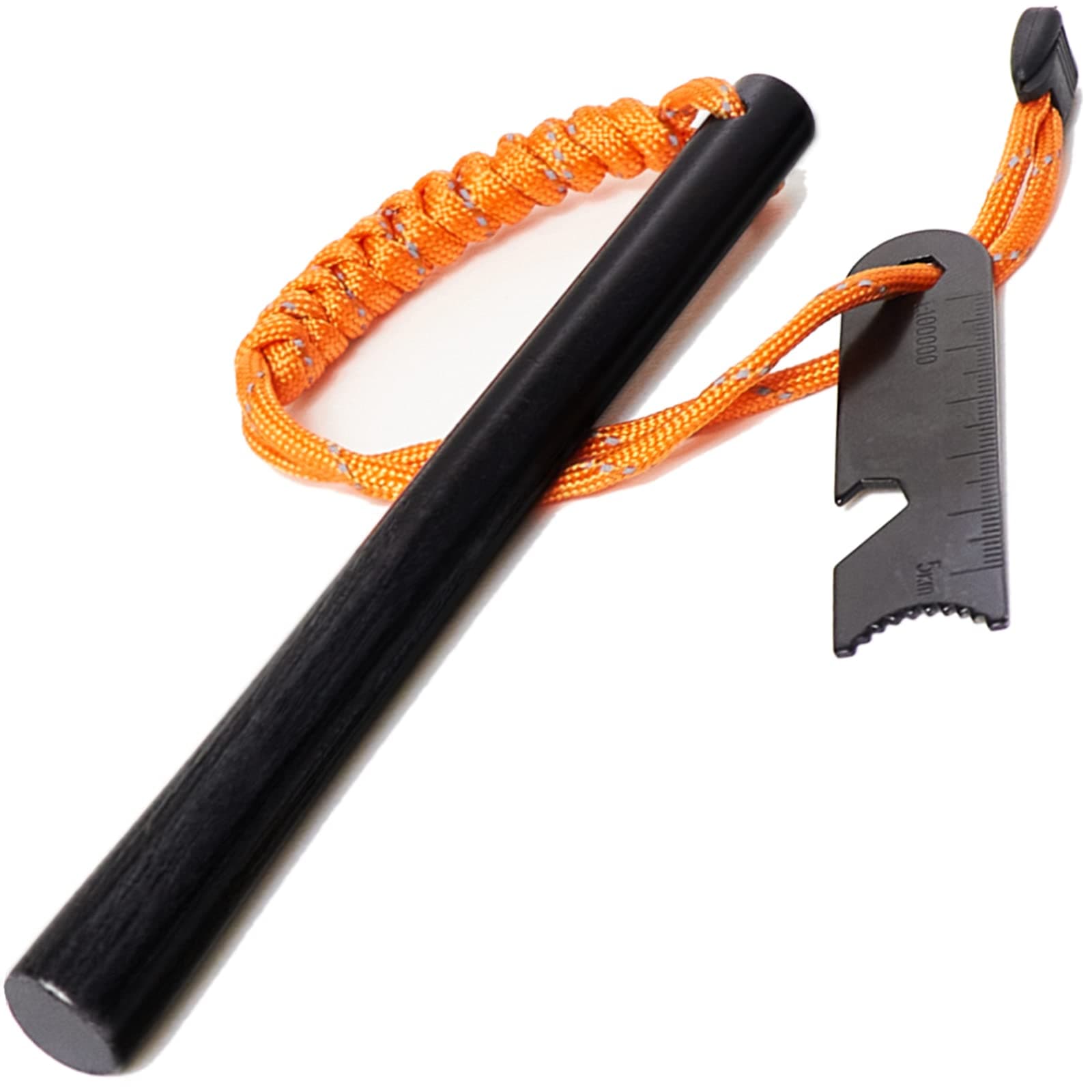Ferro Rods 1/2 inch x 6 inch, Premium Ferro Rod Fire Starter Survival Tool, Flint and Steel Fire Starter Kit, 20,000+ Strikes, Large and Thick Ferro Rod with Paracord & Multi-Tool Striker.
