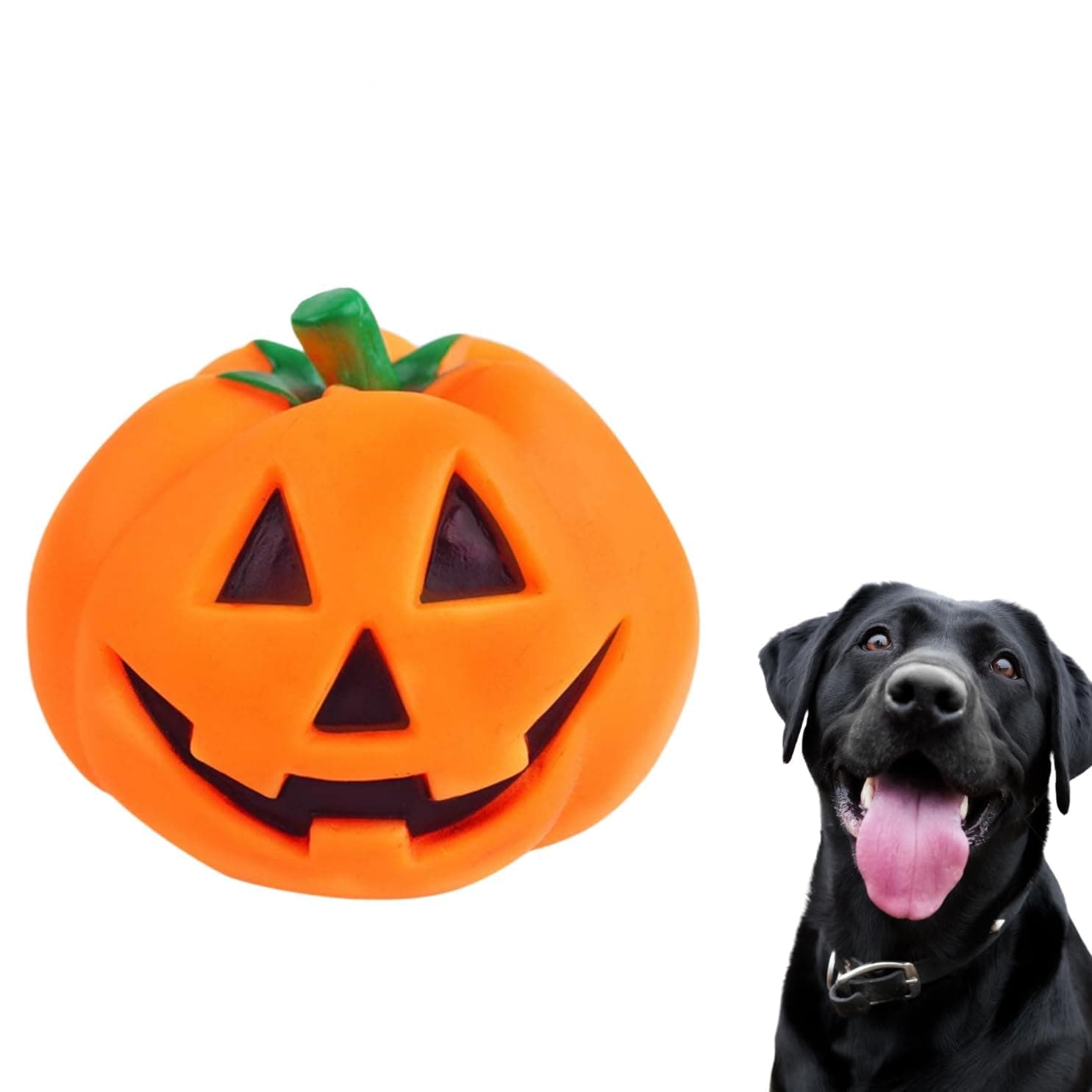 DreamAuro Squeaky Pumpkin Toy, Fun and Festive Pet Toy for Hours of Entertainment, Festive Pet Plaything, Interactive Pumpkin Fun, Stimulating Squeaker Sound, Safe Pet Toy.