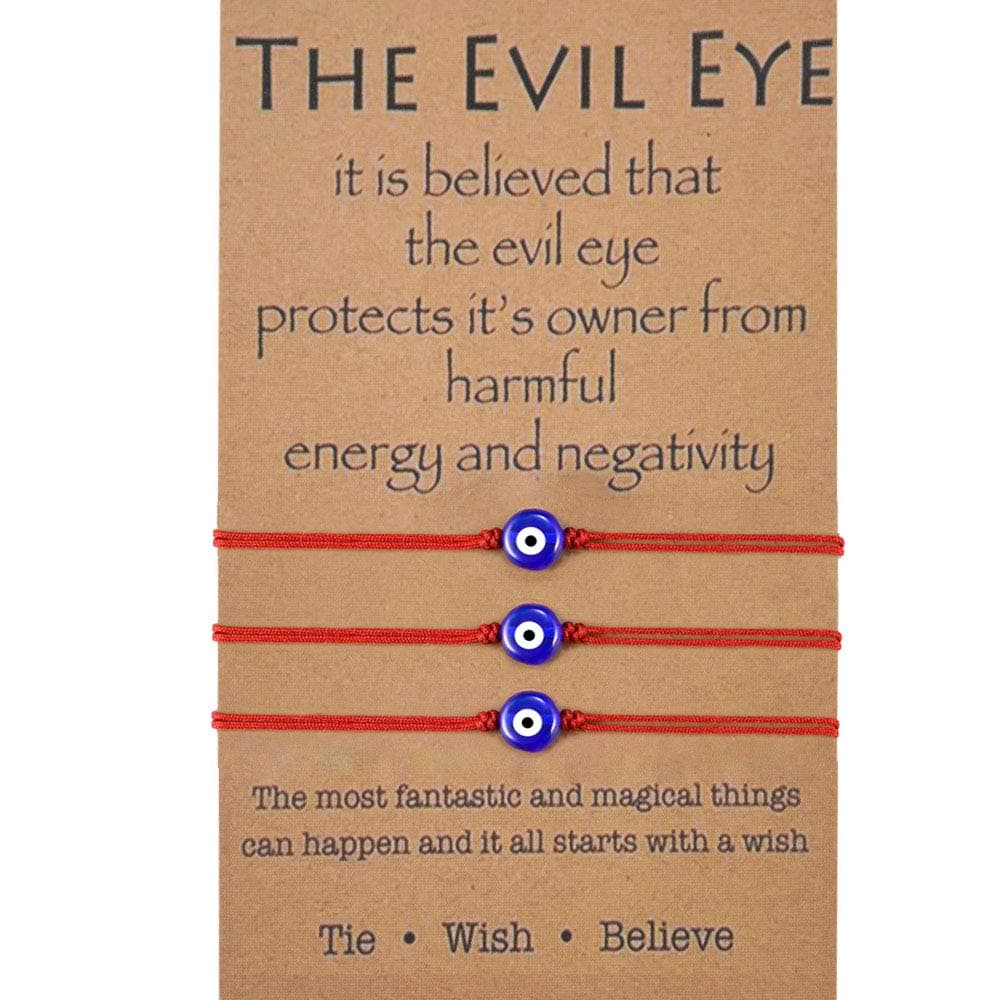 BOCHOI Evil Eye Bracelet for Women Good Luck String Bracelet Kabbalah Protection Friendship Wish Bracelet Jewelry for Girls Girlfriend Wife Mother Daughter