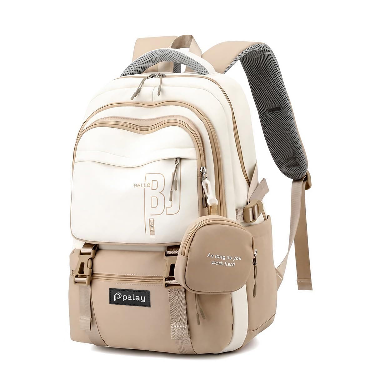 Backpack Bags for Women with Small Zipper Pouch College Bag for Women, Laptop Bag with Cute Accessory 18.1 Inch Bookbags Backpack for School, Camping, Travel